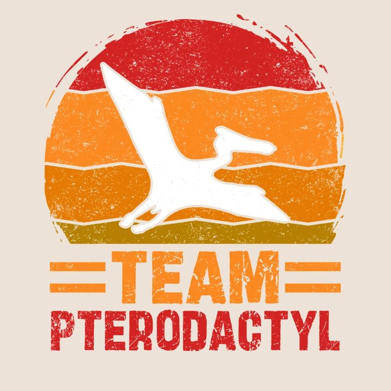 Team Pterodactyl Dinosaur Retro Design