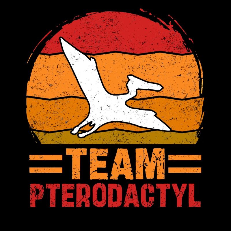 Team Pterodactyl Dinosaurier Retro Design
