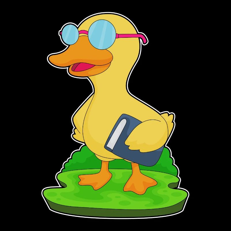 Ente Nerd Buch Brille