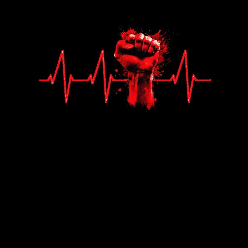 linker Herzschlag Faust