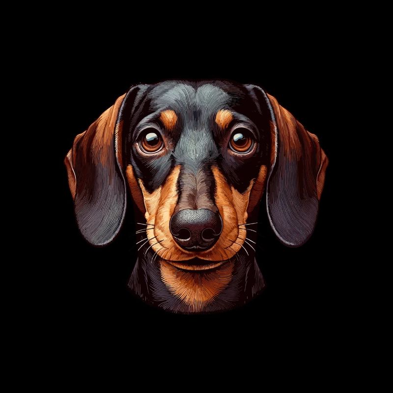 Visage de chien - Teckel