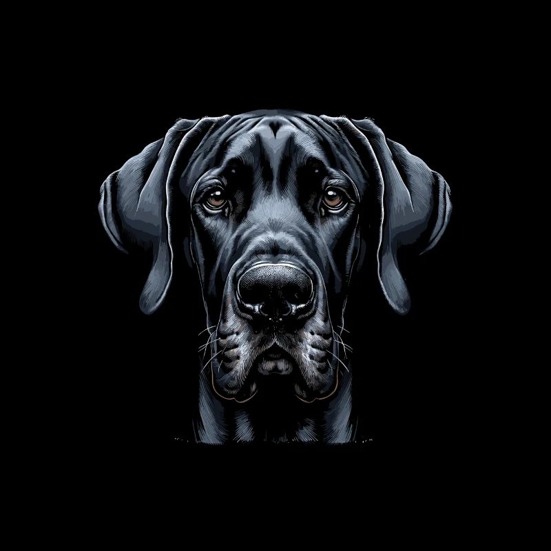 Visage de chien - Dogue allemand