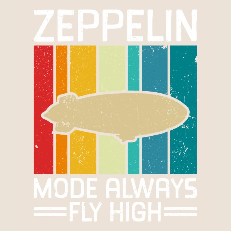 Dirigeable Zeppelin vintage 70 ans
