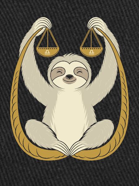 Libra Zodiac Sloth Balance