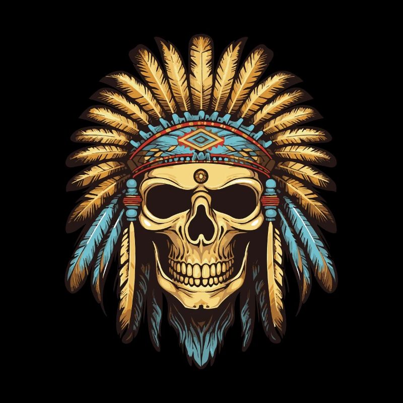 Apache Indianer Häuptling Totenkopf