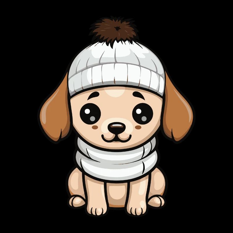 Hund Winter Tier Baby Comic