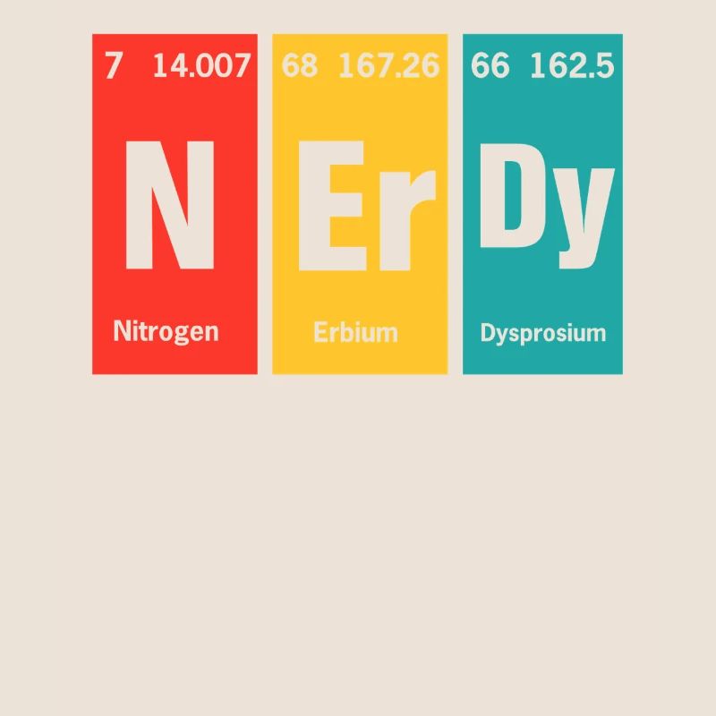 Nerdy Elements Nerd Scientifique Rétro Drôle