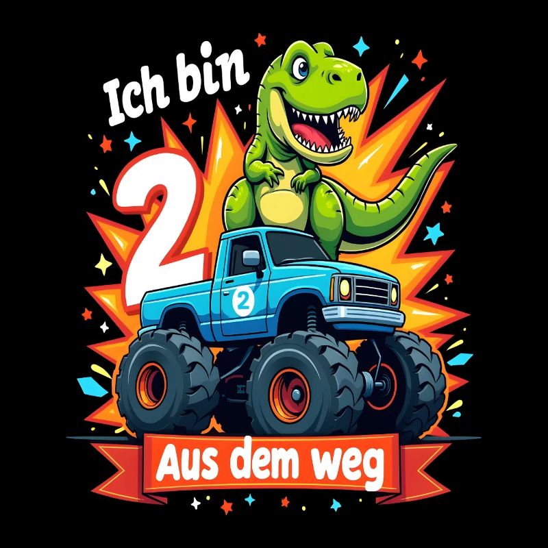 Dinosaurier 2. Geburtstag Monstertruck