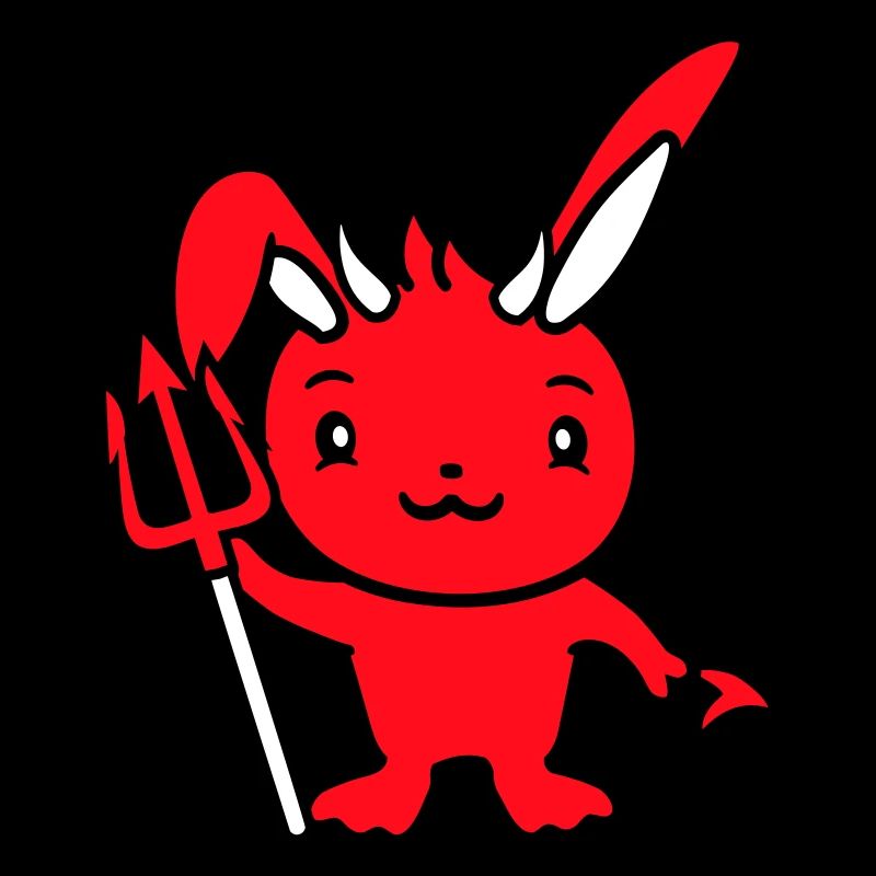 Bunny Devil Demon Evil Satan Hell Trident Costume