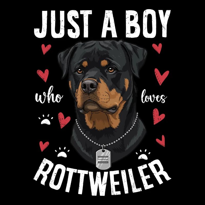 Just a Boy Who Loves Rottweiler