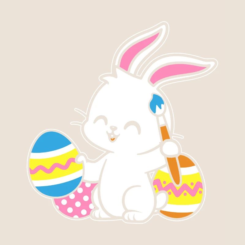 Easter Bunny Painted Easter Egg Painting Egg Hunt