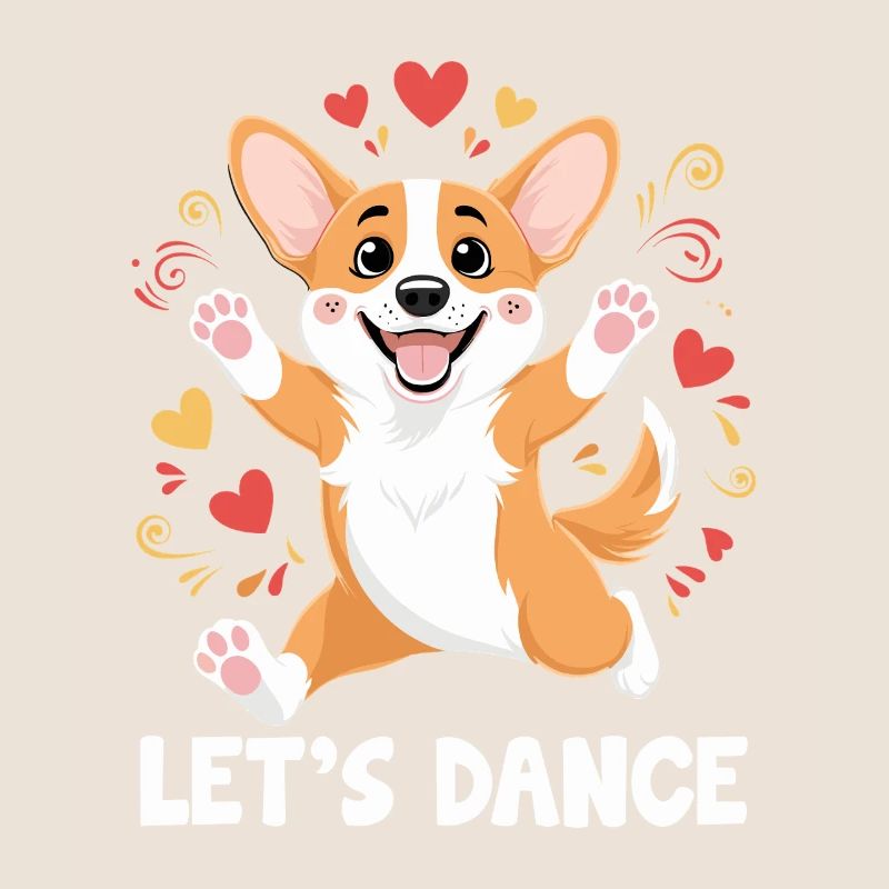 Un corgi dansant Let’s Dance pour danseur