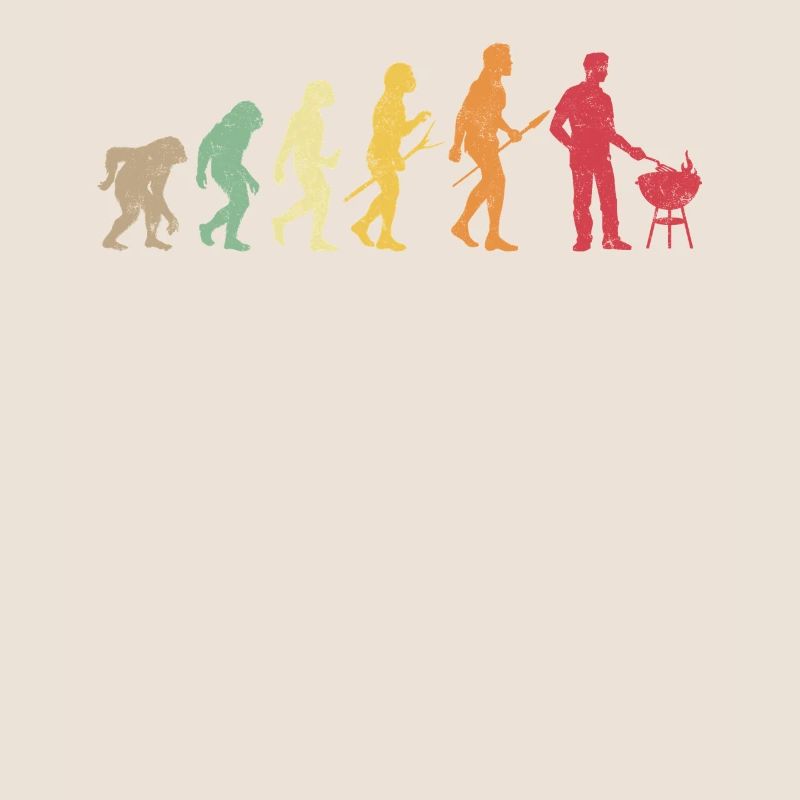 Evolution des BBQ-Grillens Retro-Fleischräucherns