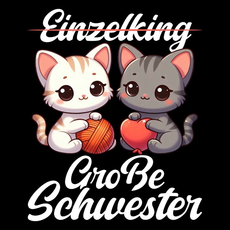 Große Schwester Katze Älteres Geschwisterkind