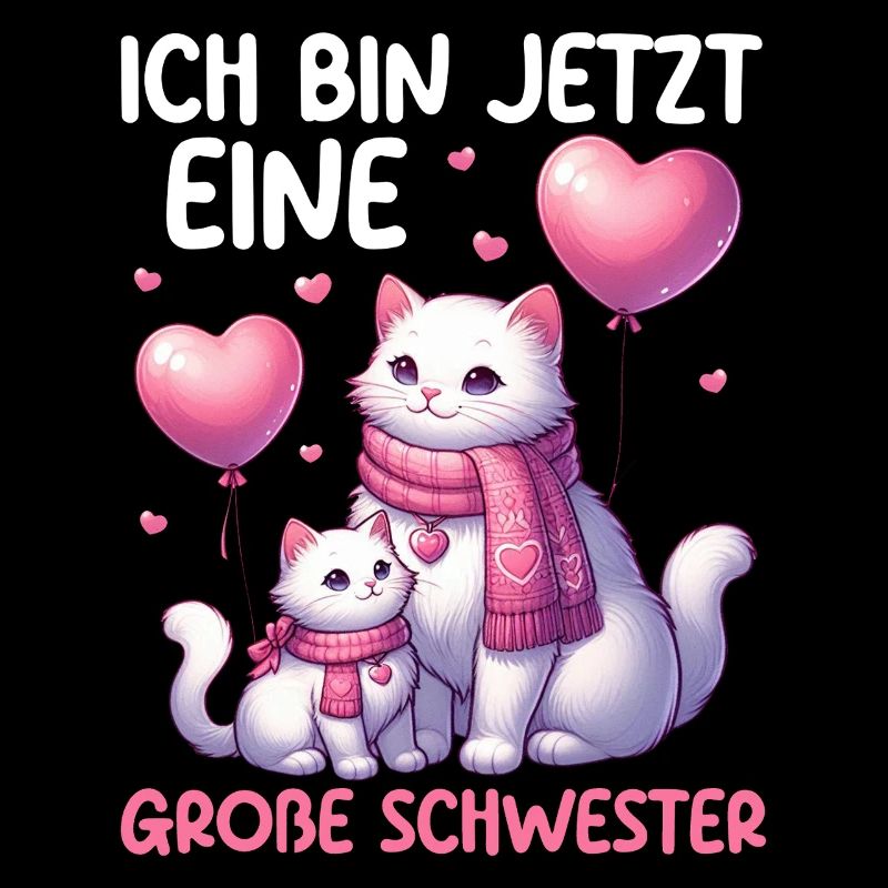 Große Schwester Katze Älteres Geschwisterkind