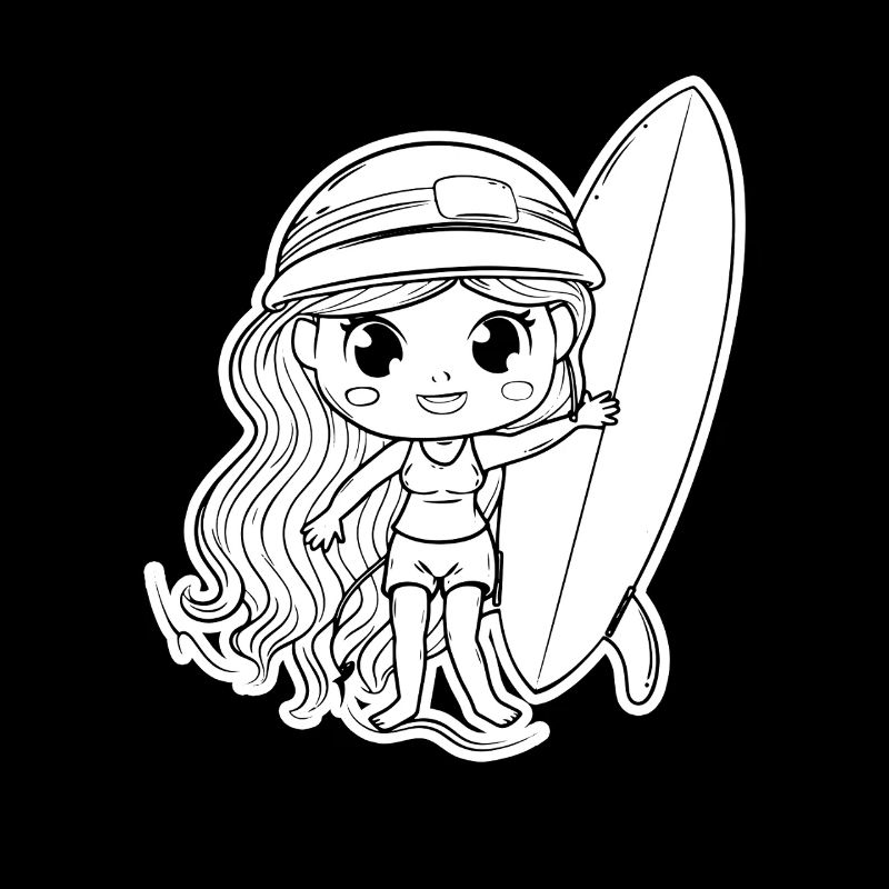 Petite surfeuse