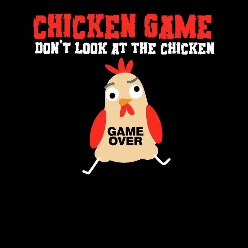 Jeu de poulet Ne regardez pas le jeu de poulet terminé