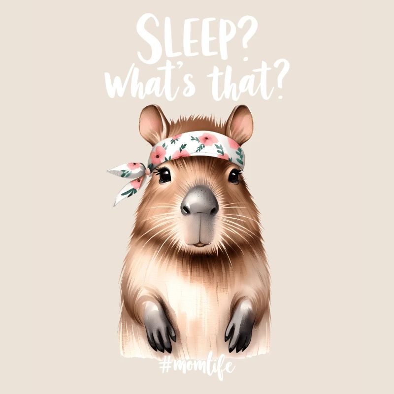 Schlaf? Was Ist Das? Capybara Mutter Mama Geschenk