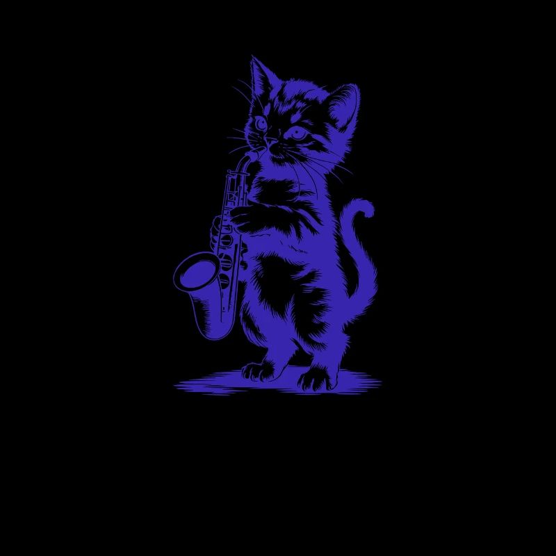 Chat avec Saxophone Funny Sax