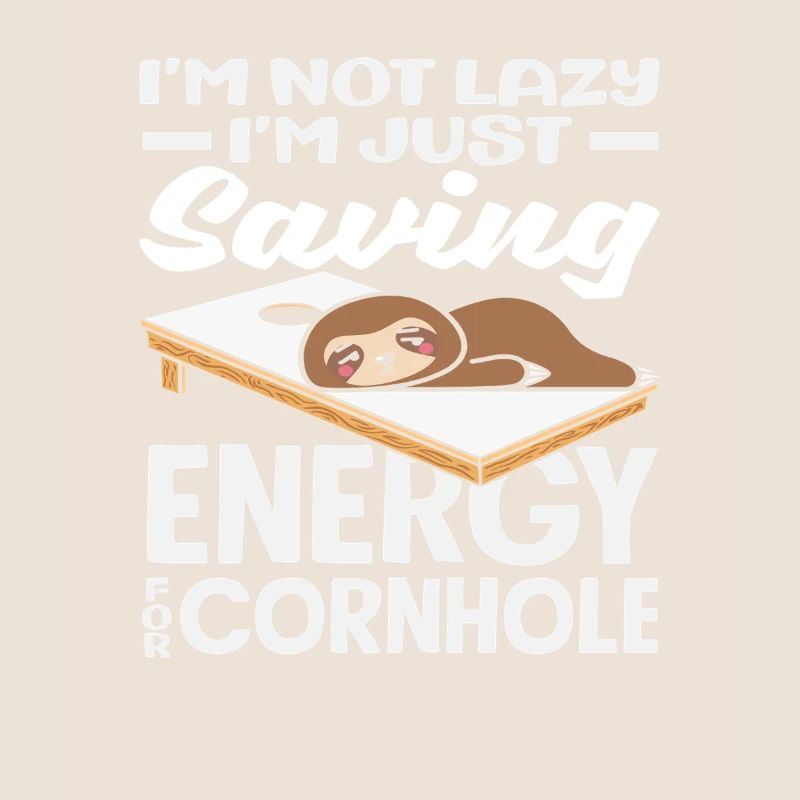 Cornhole Player Energy Saving Funny Sloth