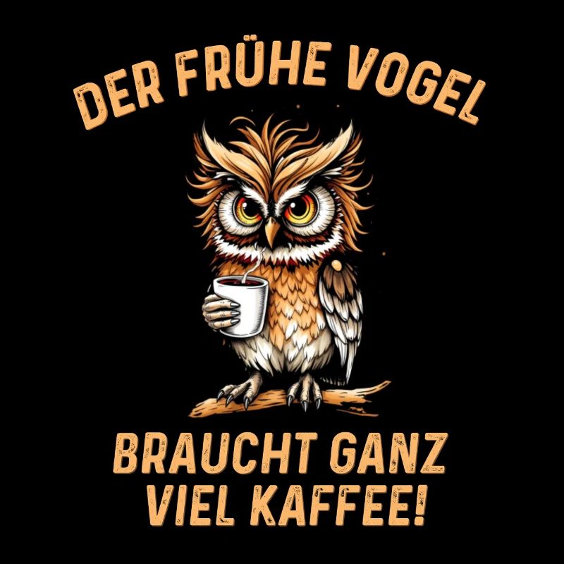Kaffee Eule der frühe Vogel Spaß Morgenmuffel