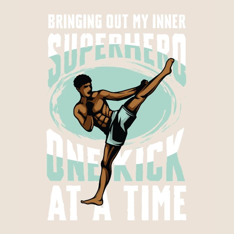Muay Thai Superhero One Step to Time