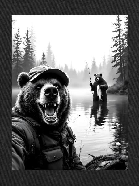 Selfie d’ours de pêche