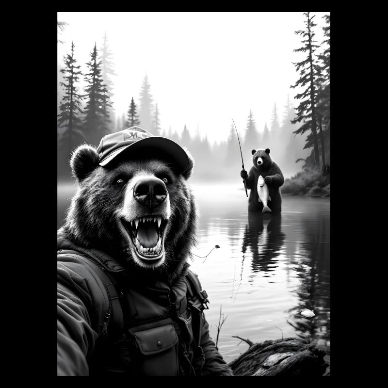 Fischerei Bär Selfie