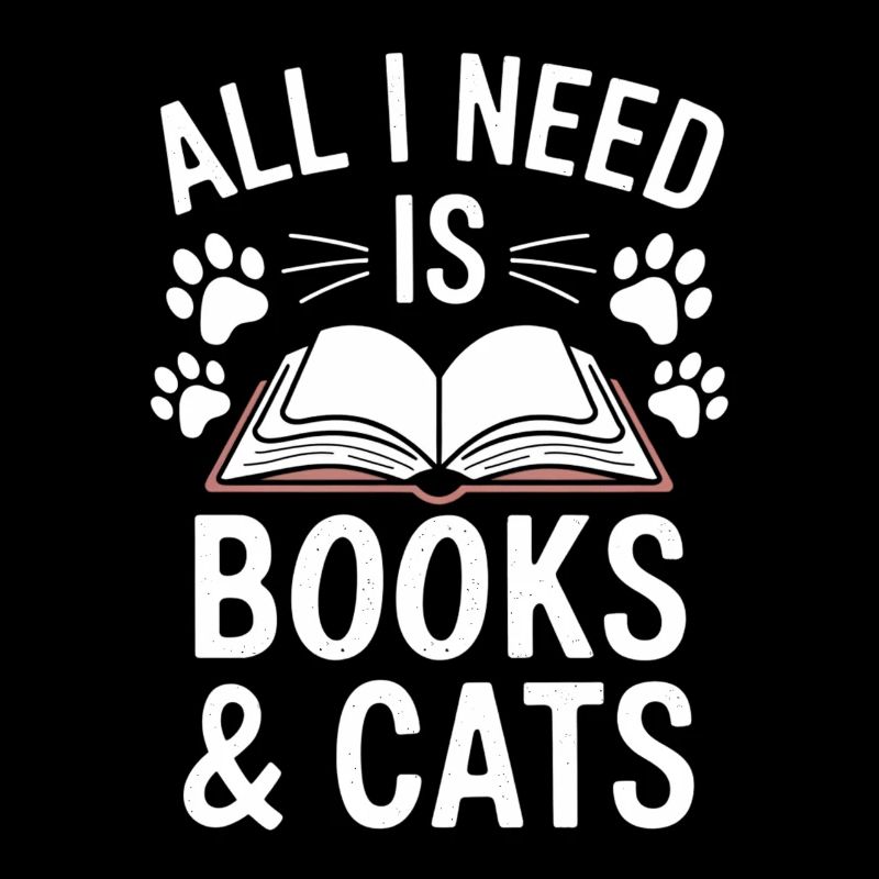 Book Reading Cat Design Kitten Saying