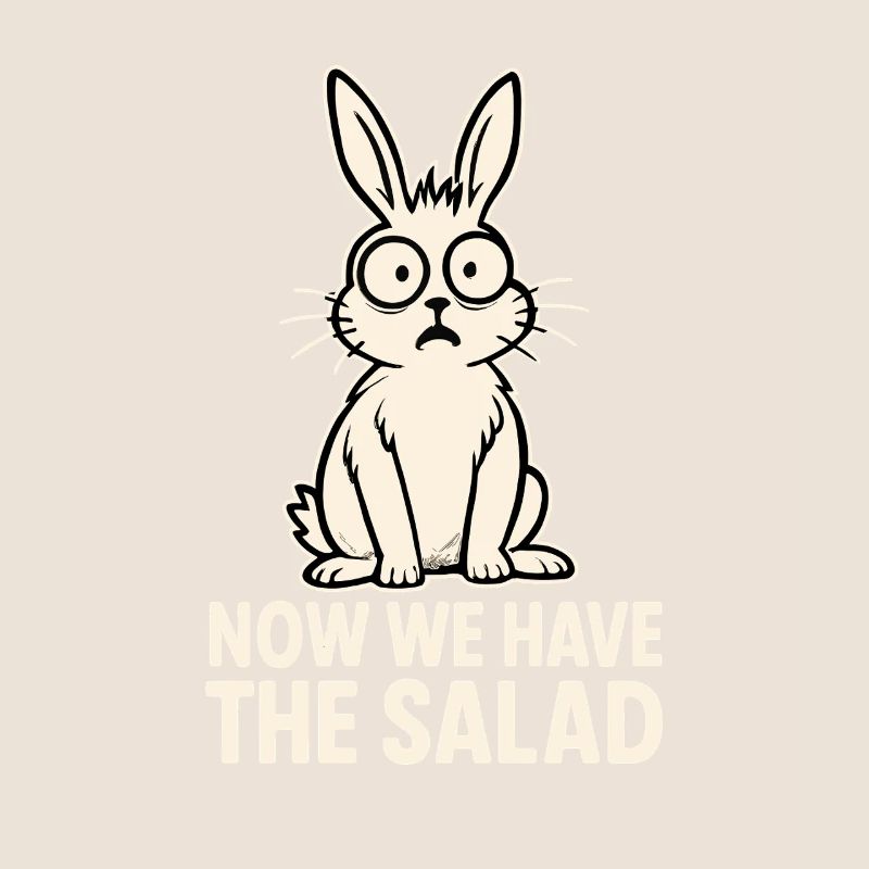 Conception de lapin drôle avec dicton