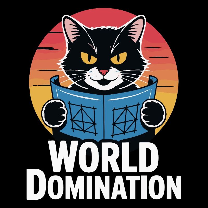 World domination – cat with big plans
