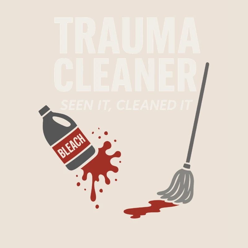 Forensic Cleaner Dark Humor Crime Scene Biohazard