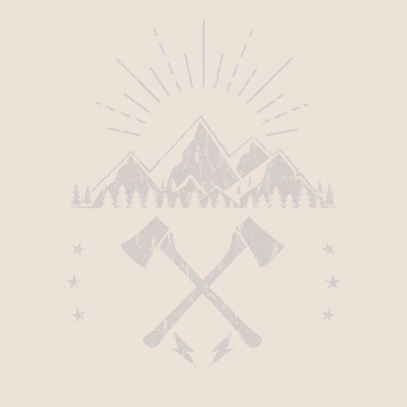 Rugged Mountain Sunrise Axe Emblem