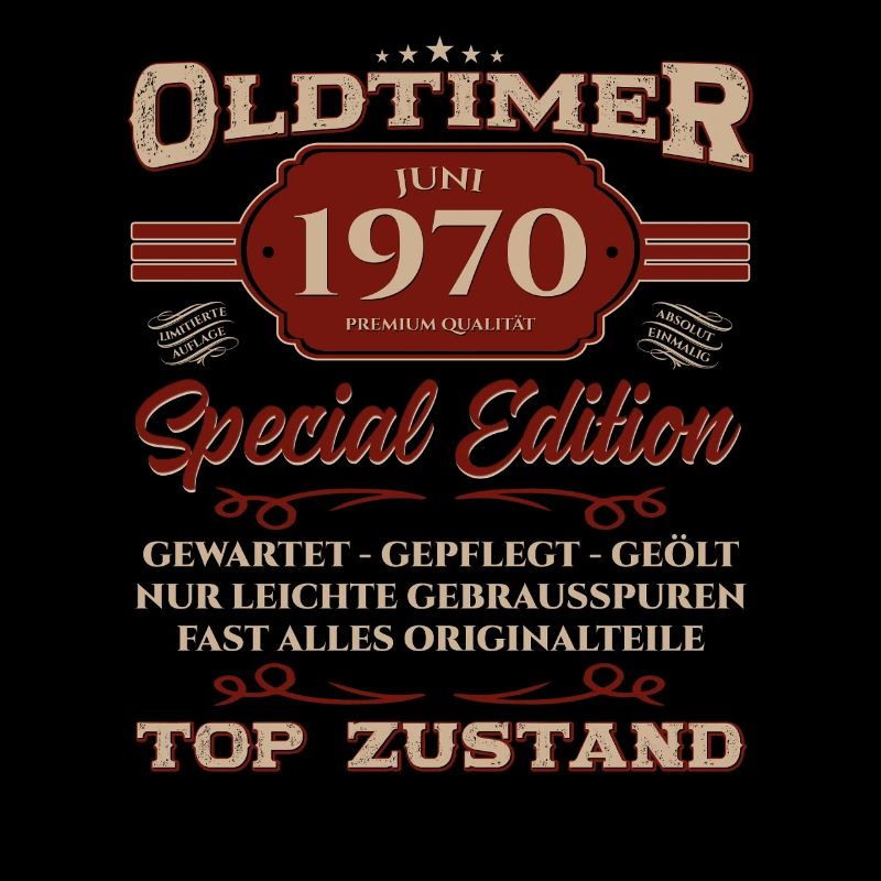55. Geburtstag Oldtimer Juni Jahrgang 1970