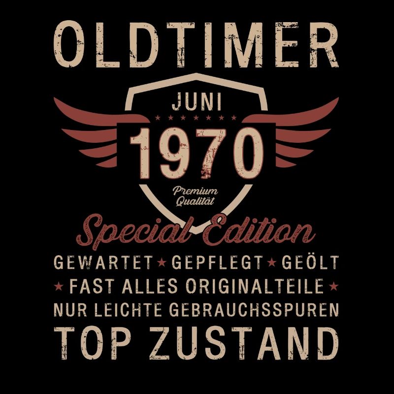 55. Geburtstag Oldtimer Juni Jahrgang 1970