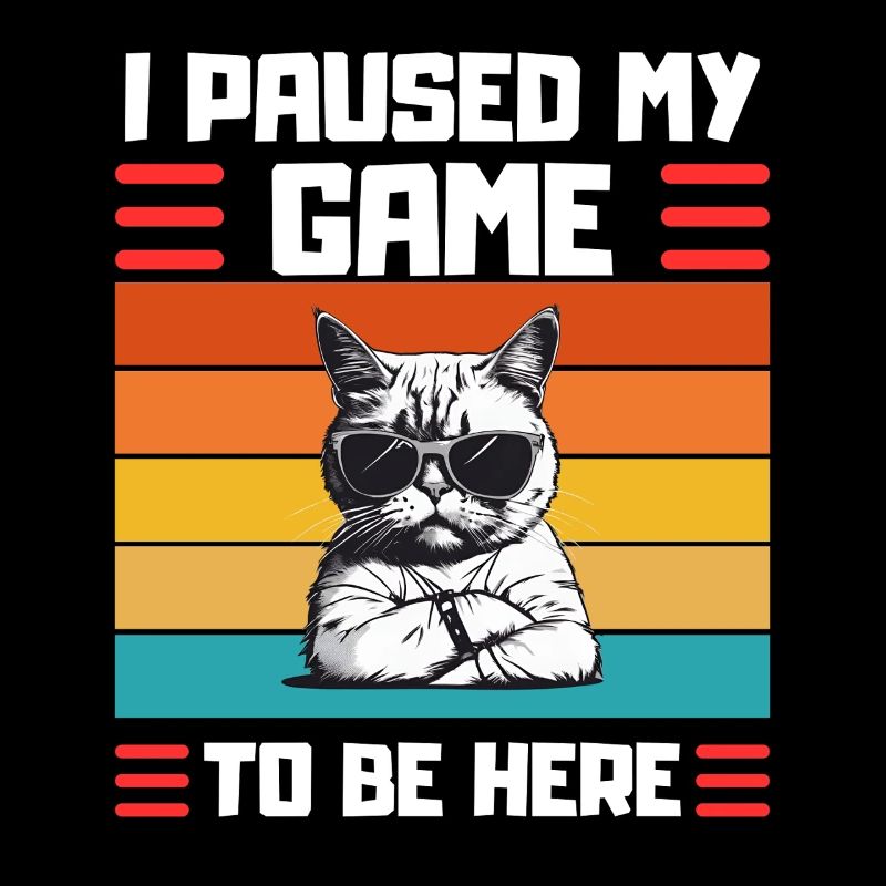 Zocker Cat Saying Gaming Cat