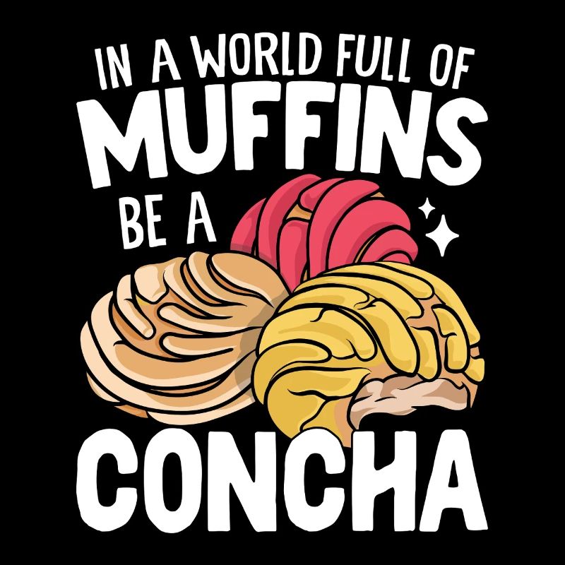 Dans Un Monde Plein De Muffins Drôles Conchas Mexicains