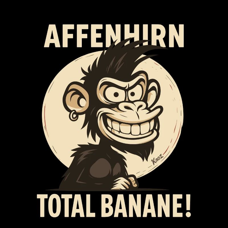 Monkey Brain - Singe de dessin animé de banane totale