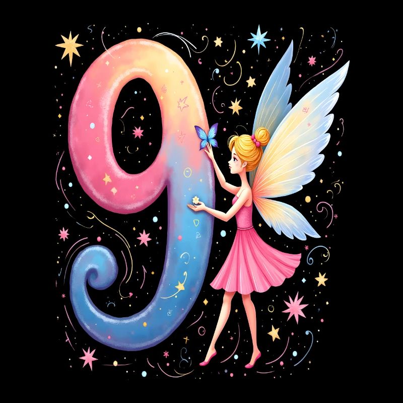 Douce Fée 9ème Anniversaire pour les filles