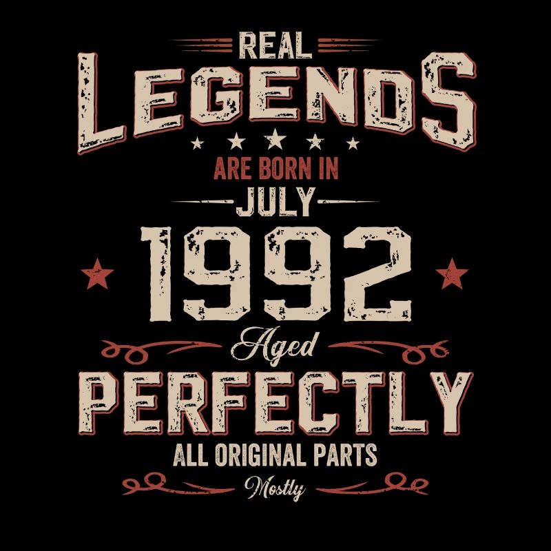 33rd Birthday Original July Born 1992