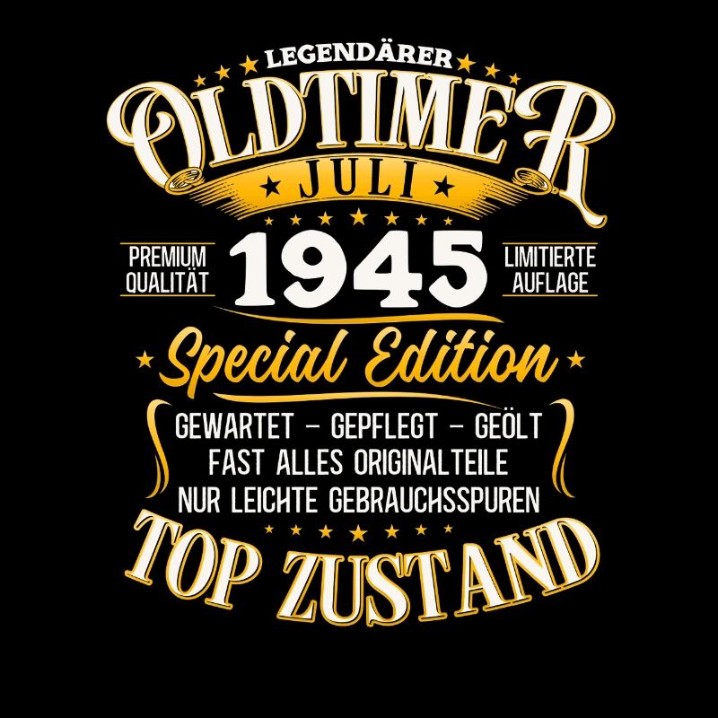 80. Geburtstag Oldtimer Juli Jahrgang 1945