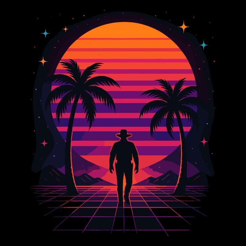 Synthwave Cowboy - Vêtements Désert
