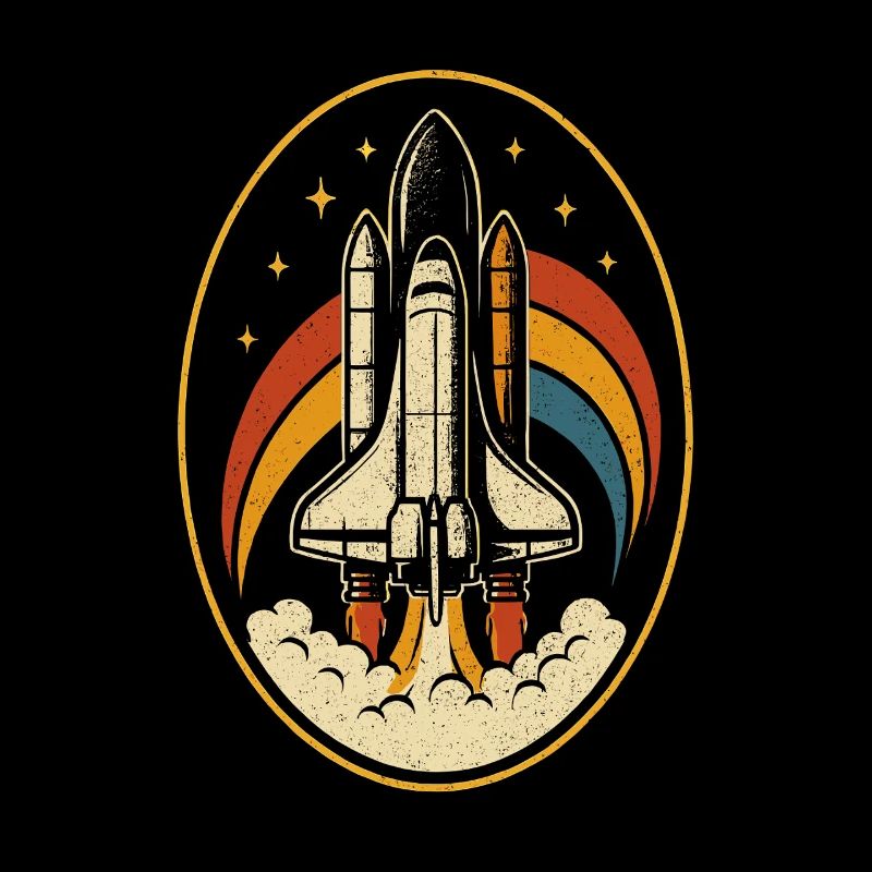 Navette spatiale rétro – lancement de fusée Vintage