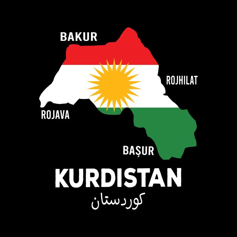 Kurdistan Flagge Bakur Bashur Rojava Rojhlt Newroz