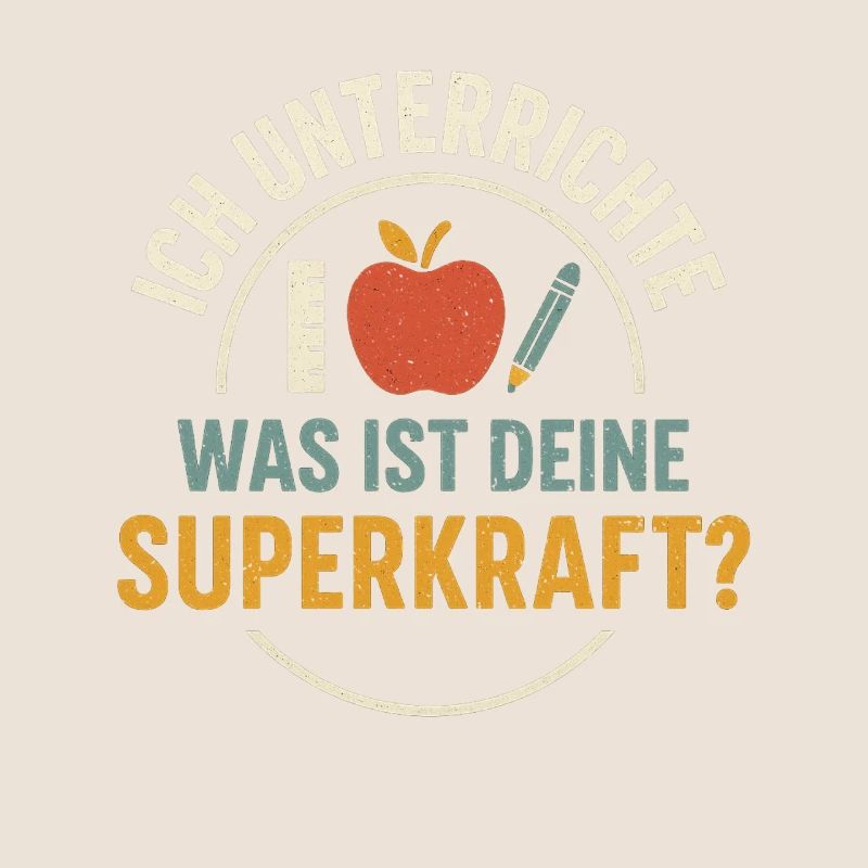 Lehrerin Superkraft Lehrer Spruch Schule Geschenk