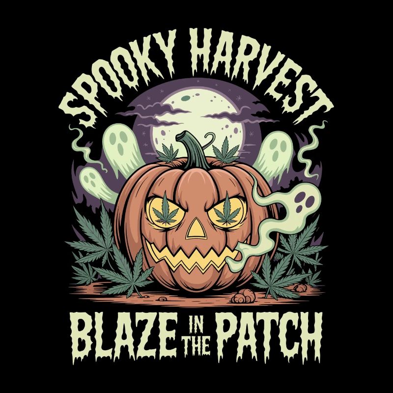 Funny Cannabis Pumpkin