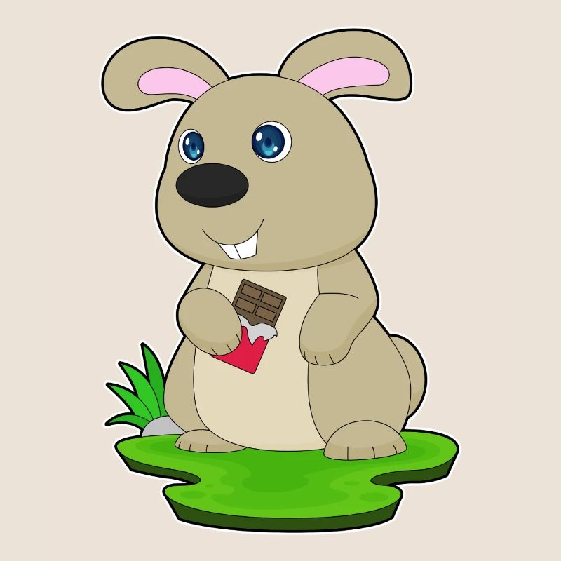 Barre de chocolat lapin