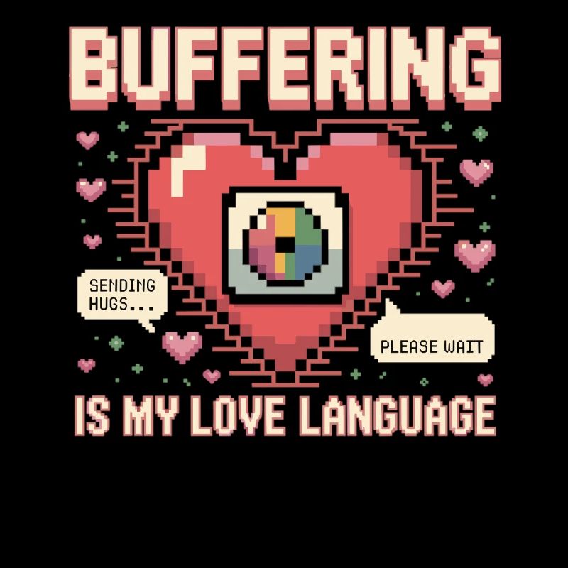 Love Needs Loading Time – Nerd Pixel Heart Shirt