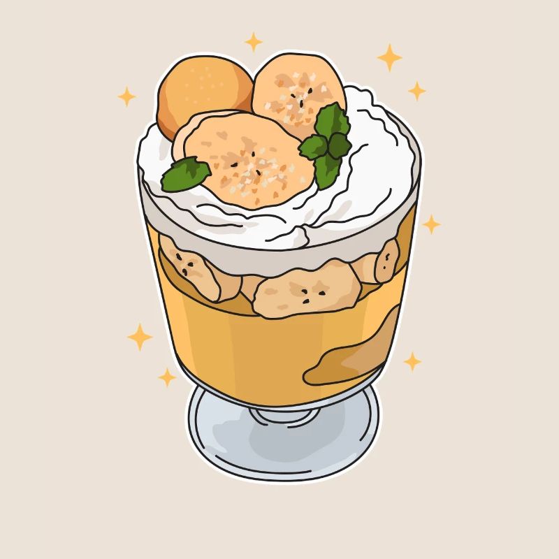 Pudding à la banane Cadeau de pudding à la banane