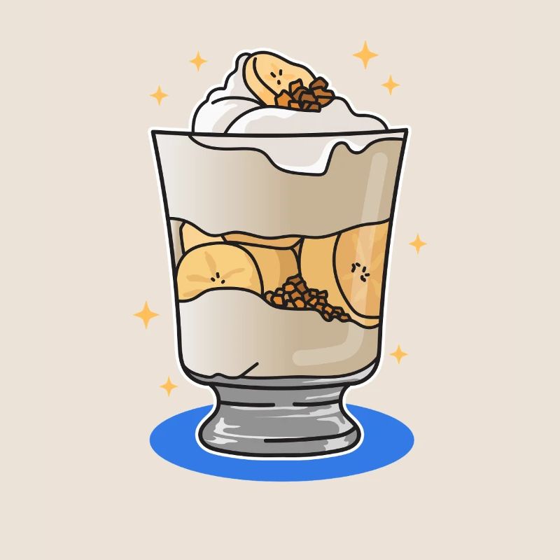 Pudding à la banane Cadeaux de pudding à la banane